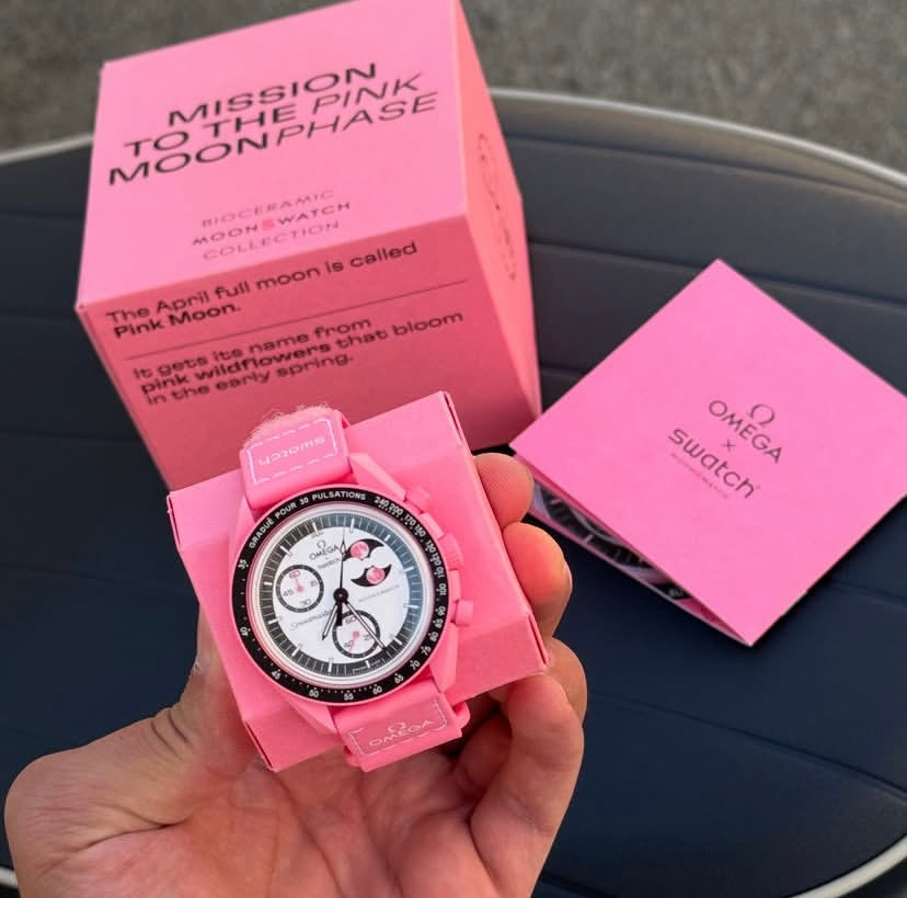 Omega X Swatch (moonphase pink)