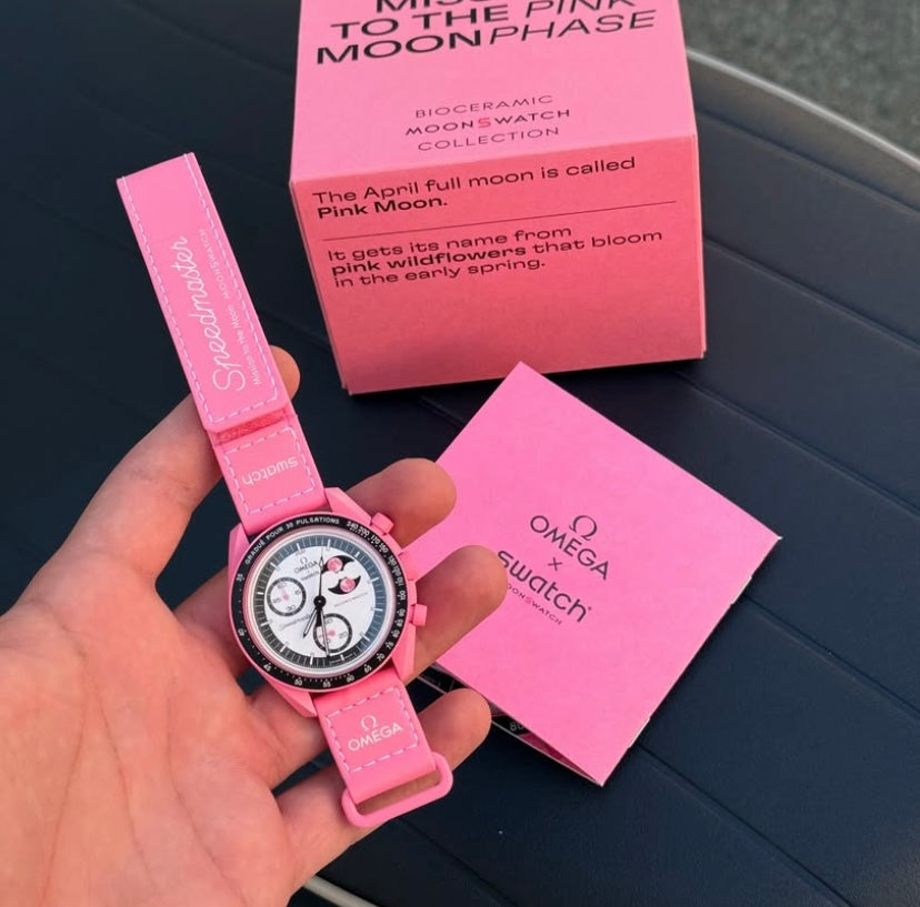 Omega X Swatch (moonphase pink)