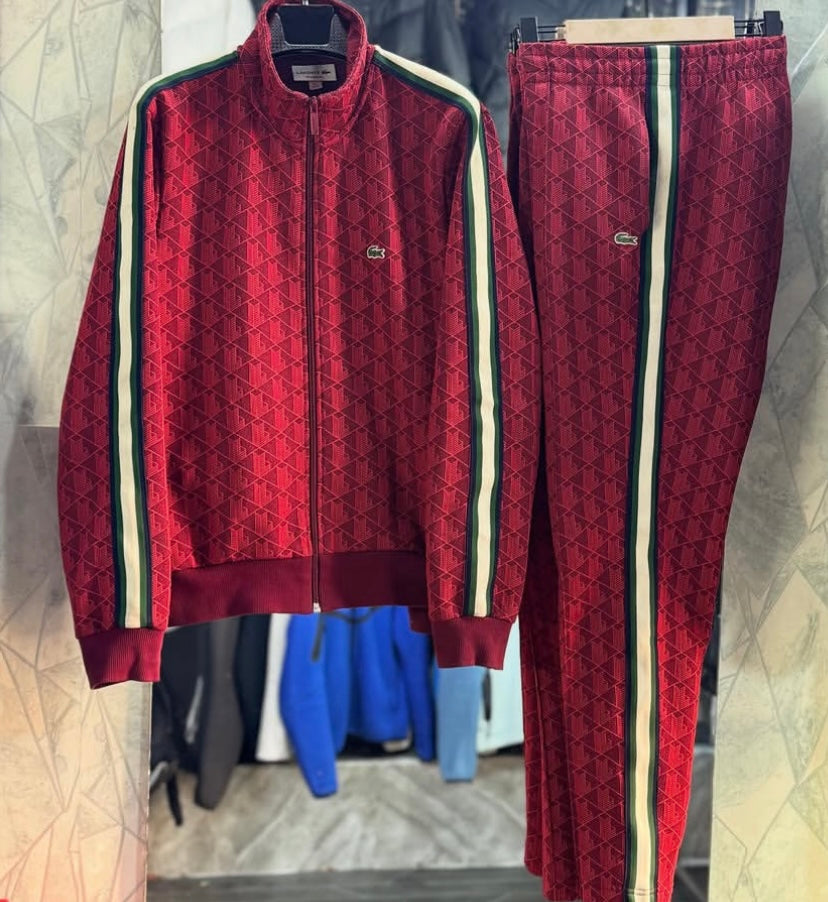 Tuta lacoste monogram (rossa)