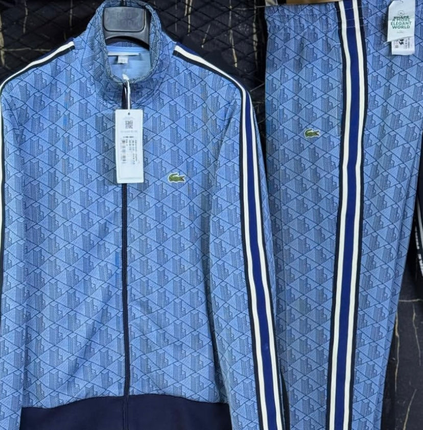 Tuta lacoste monogram (azzurra)